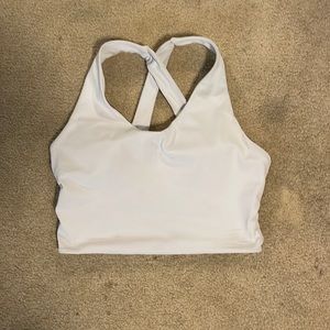 Open Cross Back Cropped Workout Tank